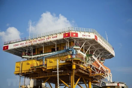 Nhà giàn DK1/16 tại cụm Phúc Tần. (Ảnh: TTXVN)