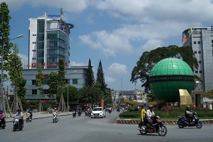 Một góc thành phố Sóc Trăng.