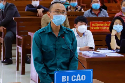 Bị cáo Dương Minh Phú tại phiên tòa 