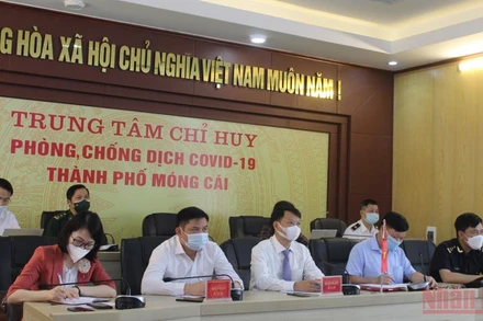 Lãnh đạo Thành phố Móng Cái (Quảng Ninh) Hội đàm trực tuyến với Thành phố Đông Hưng (Trung Quốc).
