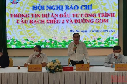 Lãnh đạo tỉnh Bến Tre thông tin về Dự án cầu Rạch Miễu 2.