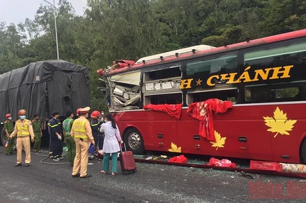 HIện trường vụ tai nạn.