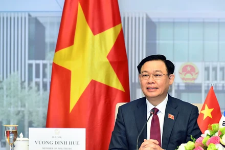 Chủ tịch Quốc hội Vương Đình Huệ. (Ảnh: DUY LINH)