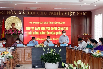 Buổi làm việc giữa Đoàn công tác và lãnh đạo tỉnh Sóc Trăng.