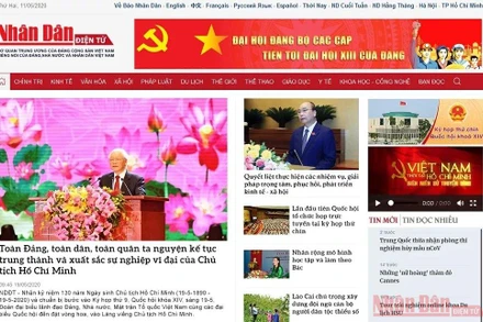 Giao diện mới của Nhân Dân điện tử.