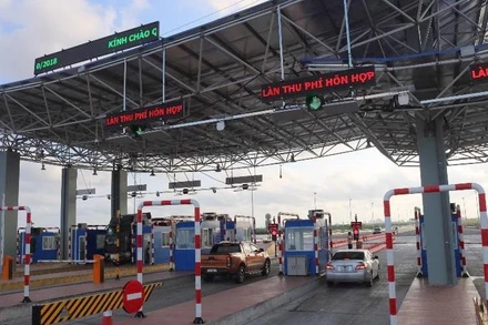 Trạm thu phí cầu Bạch Đằng.
