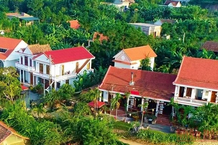Một góc Làng văn hóa, du lịch Cự Nẫm (Quảng Bình)