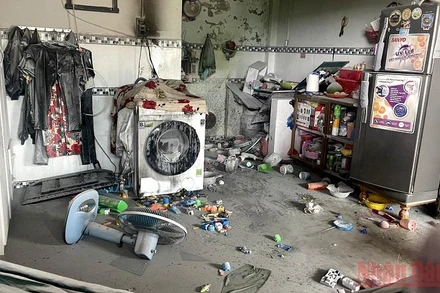 Hiện trường vụ nổ.