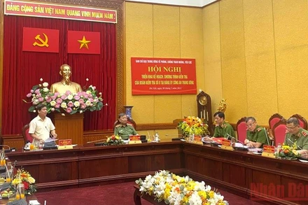 Đoàn kiểm tra số 8 của Ban chỉ đạo Trung ương về phòng, chống tham nhũng, tiêu cực làm việc tại Bộ Công an. 