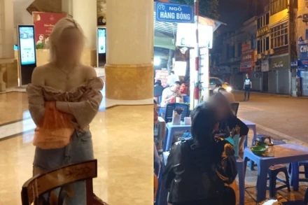 Nạn nhân của vụ cướp điện thoại trên phố Hàng Bông (Ảnh: Văn Yên)