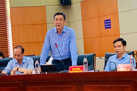 Giám đốc Sở Giáo dục-Đào tạo Hải Phòng Bùi Văn Kiệm phát biểu tại Hội nghị.