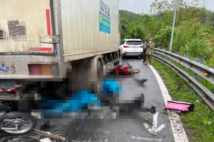 Hiện trường vụ tai nạn.