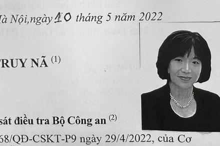 Cơ quan điều tra quyết định truy nã bị can Nguyễn Thị Thanh Nhàn.