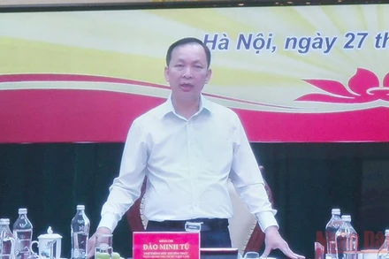 Phó Thống đốc Thường trực Ngân hàng Nhà nước Đào Minh Tú phát biểu chỉ đạo Hội nghị.