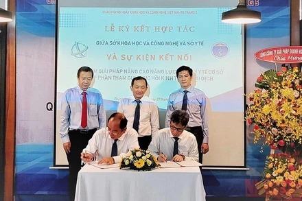 Ký kết hợp tác giữa Sở Khoa học và Công nghệ với Sở Y tế Thành phố Hồ Chí Minh.