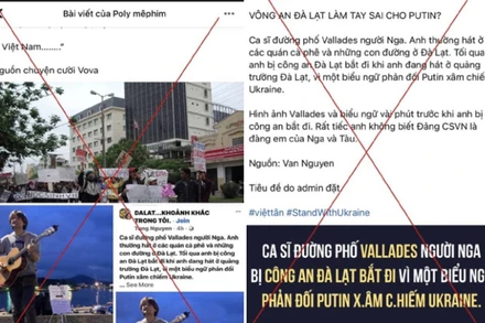 Các trang mạng xã hội đưa thông tin không đúng liên quan đến ông Alexander. (Nguồn: Báo Lâm Đồng/TTXVN)