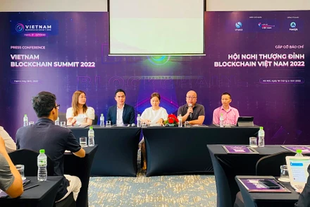 Họp báo công bố tổ chức Hội nghị thượng đỉnh Blockchain Việt Nam 2022.