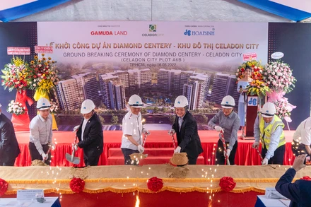 Hòa Bình khởi công xây dựng phân khu Diamond Centery thuộc Celadon City