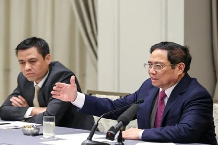 Thủ tướng Phạm Minh Chính phát biểu tại cuộc gặp.