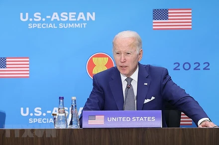 Tổng thống Mỹ Joe Biden tại Hội nghị thượng đỉnh đặc biệt ASEAN-Hoa Kỳ. Ảnh: TTXVN