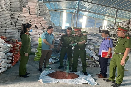 Kiểm tra chất lượng phân bón tại Công ty Cổ phần sản xuất và thương mại tổng hợp Cường Phát.