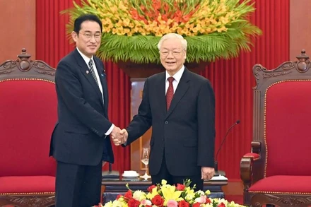 Tổng Bí thư Nguyễn Phú Trọng tiếp Thủ tướng Nhật Bản Kishida Fumio