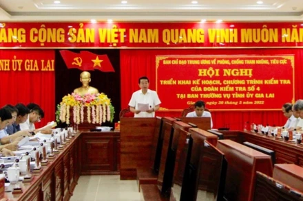 Buổi làm việc của Đoàn Kiểm tra số 4 Ban Chỉ đạo Trung ương về phòng, chống tham nhũng, tiêu cực với Ban Thường vụ Tỉnh ủy Gia Lai.