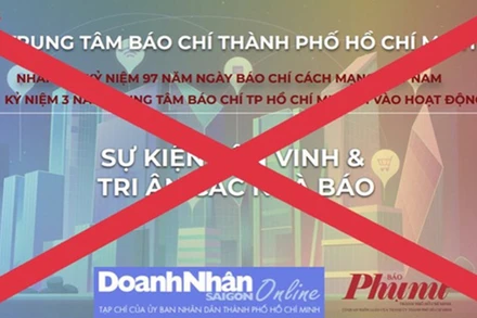 Thông tin giả mạo đăng tải trên mạng xã hội. (Ảnh: Trung tâm Báo chí TP Hồ Chí Minh).