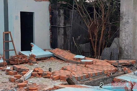 Hiện trường vụ tai nạn. (ẢNH: CTV)