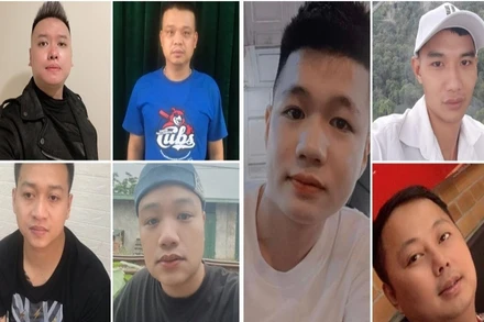 Một số đối tượng trong đường dây đánh bạc nghìn tỷ. (Ảnh công an cung cấp)