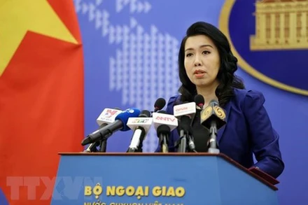 Người phát ngôn Bộ Ngoại giao Lê Thị Thu Hằng. (Ảnh: TTXVN)