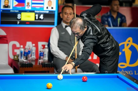 Phù thủy bi-a Reyes có màn khởi đầu thành công tại SEA Games 31. (Ảnh: THÀNH ĐẠT)