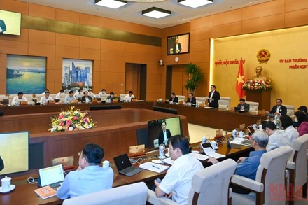 Quang cảnh phiên họp thứ 11 Ủy ban Thường vụ Quốc hội khóa XV. (Ảnh: DUY LINH)