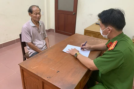 Ông Điều tại cơ quan Công an.