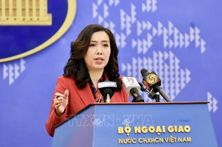 Người phát ngôn Bộ Ngoại giao Lê Thị Thu Hằng. (Ảnh: TTXVN)