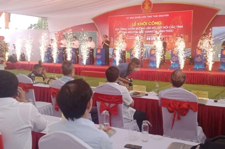 Khởi công tuyến đường liên kết, kết nối các tỉnh Thái Nguyên-Bắc Giang-Vĩnh Phúc.