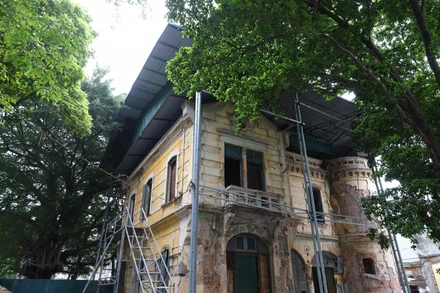 Biệt thự 49 Trần Hưng Đạo - 46 Hàng Bài sẽ được bảo tồn, sửa chữa. (Ảnh: laodongthudo.vn)