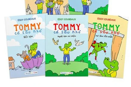 Bộ truyện tranh "Tommy, cá sấu nhỏ". (Ảnh: Phái đoàn cung cấp)