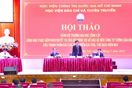 Quang cảnh hội thảo. (Ảnh: Học viện Báo chí và Tuyên truyền)