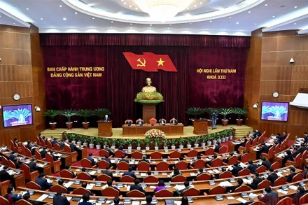 Hình ảnh khai mạc Hội nghị lần thứ 5 Ban Chấp hành Trung ương Đảng Cộng sản Việt Nam khóa XIII