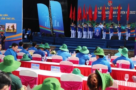 Toàn cảnh lễ phát động Chiến dịch Thanh niên tình nguyện hè 2022.