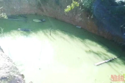 Nơi cháu Đặng Quầy Liêm bị té xuống đuối nước.