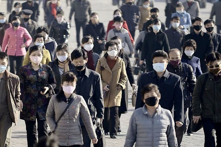 Đường phố thủ đô Bình Nhưỡng, Triều Tiên, ngày 30/3/2020. (Ảnh: Kyodo/Reuters)