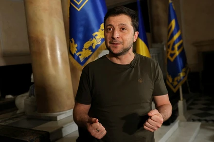 Tổng thống Ukraine Volodymyr Zelensky. (Ảnh: Reuters)