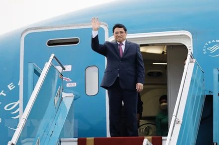 Thủ tướng Phạm Minh Chính lên đường tham dự Hội nghị Cấp cao đặc biệt ASEAN-Hoa Kỳ; thăm, làm việc tại Hoa Kỳ và Liên hợp quốc. (Ảnh: Dương Giang/TTXVN)