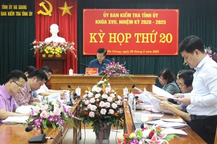 Phiên họp thứ 20 Ủy ban Kiểm tra Tỉnh ủy hà Giang.