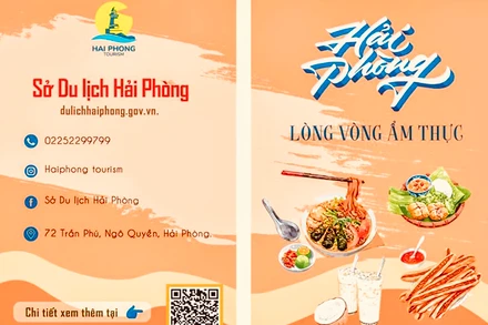 Bản đồ “Cùng Hải Phòng - Lòng vòng ẩm thực” vừa được Sở Du lịch Hải Phòng phát hành miễn phí.