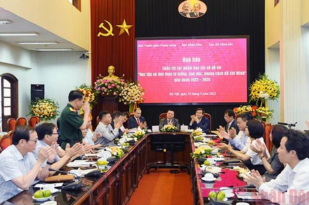 Quang cảnh buổi họp báo về Cuộc thi. (Ảnh: Thành Đạt)