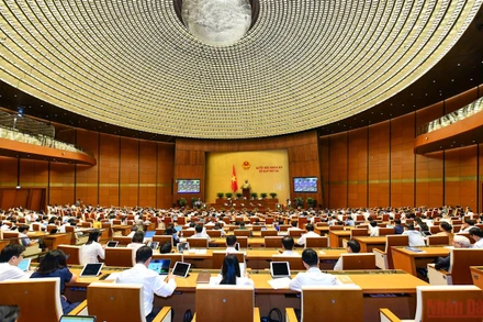 Các đại biểu tại phiên thảo luận của Quốc hội ngày 31/5. (Ảnh: NGUYÊN KHOA)