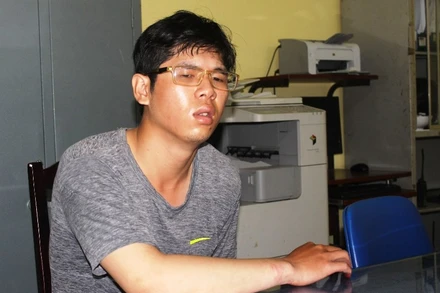 Đối tượng Mai Xuân Bình tại cơ quan điều tra.